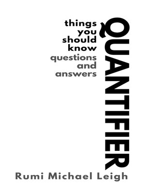 cover image of Quantifier